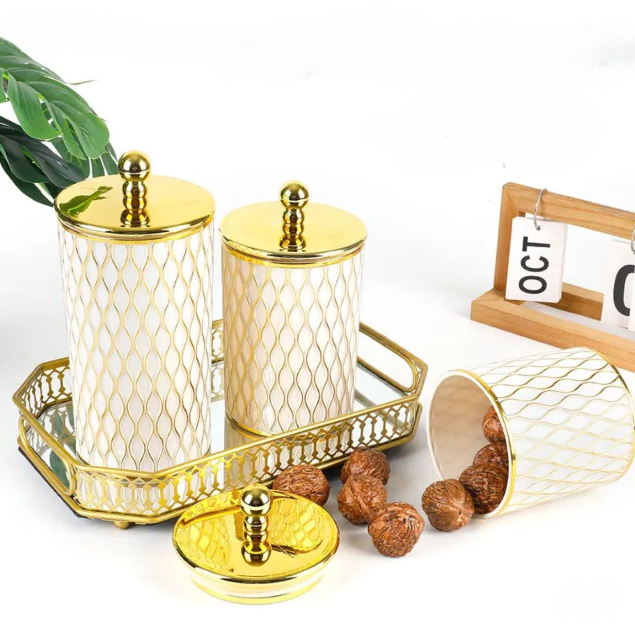 Wavy Canister Trio - Solid - All-In-One Store Pakistan