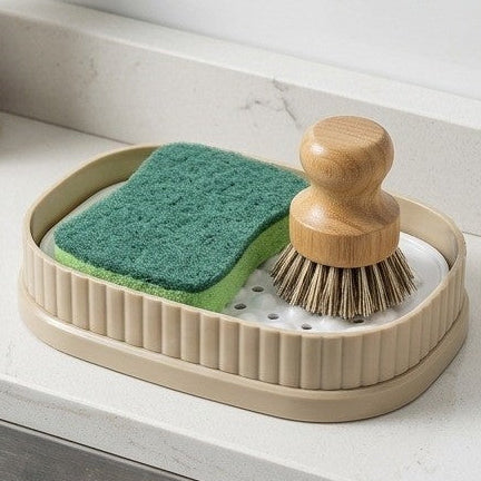 LeafLuxe Soap Dish with Drain & Lid - All-In-One Store Pakistan