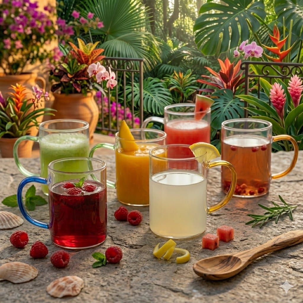 6-Pcs Glass Mug Set (1166) - All-In-One Store Pakistan