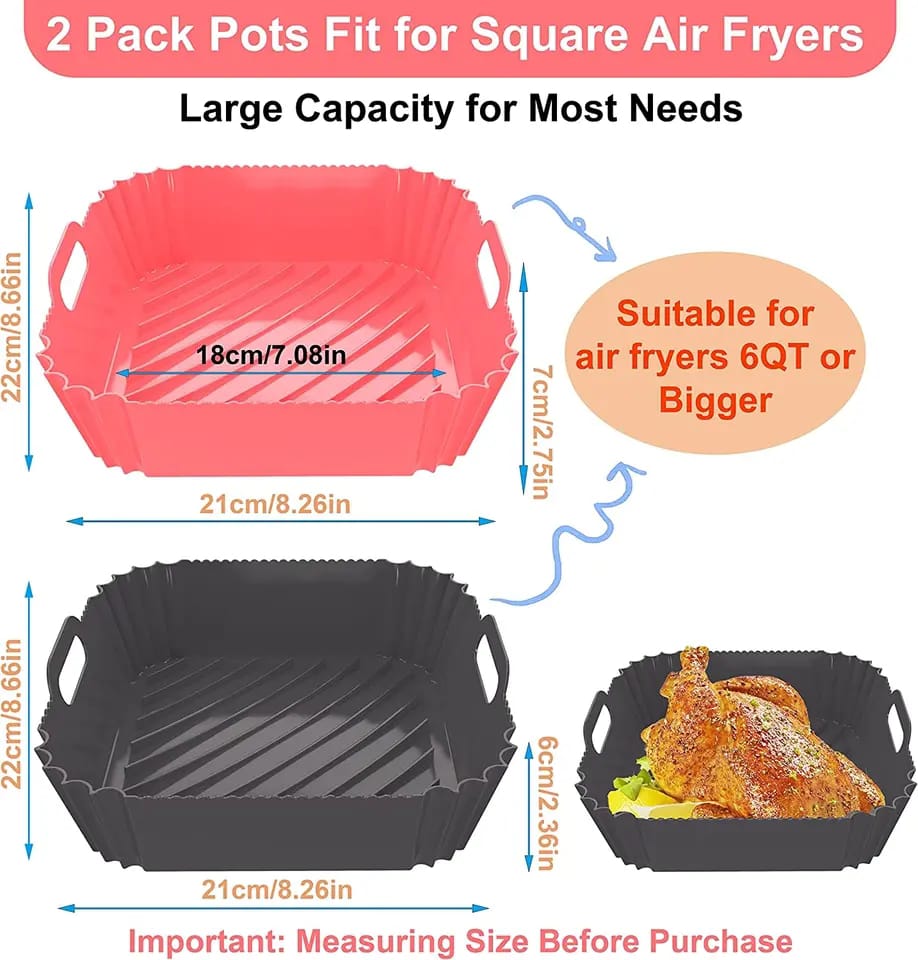 Air Fryer Silicone Reusable Mold - All-In-One Store Pakistan