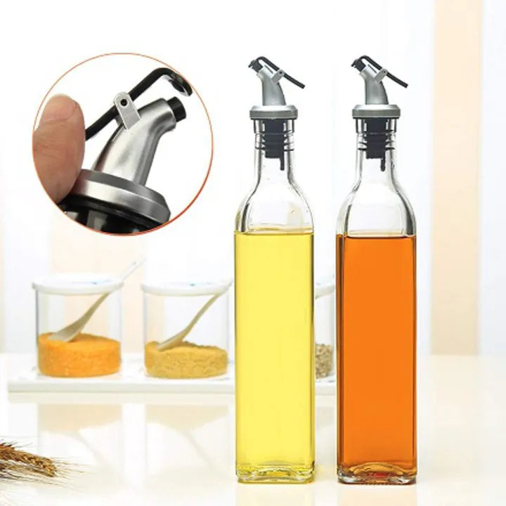 2-piece Glass Oil Bottle - All-In-One Store Pakistan