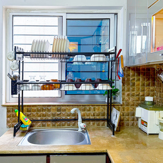Expandable 2-Tier  OverSink Dish Drying Rack By Matrix - All-In-One Store Pakistan
