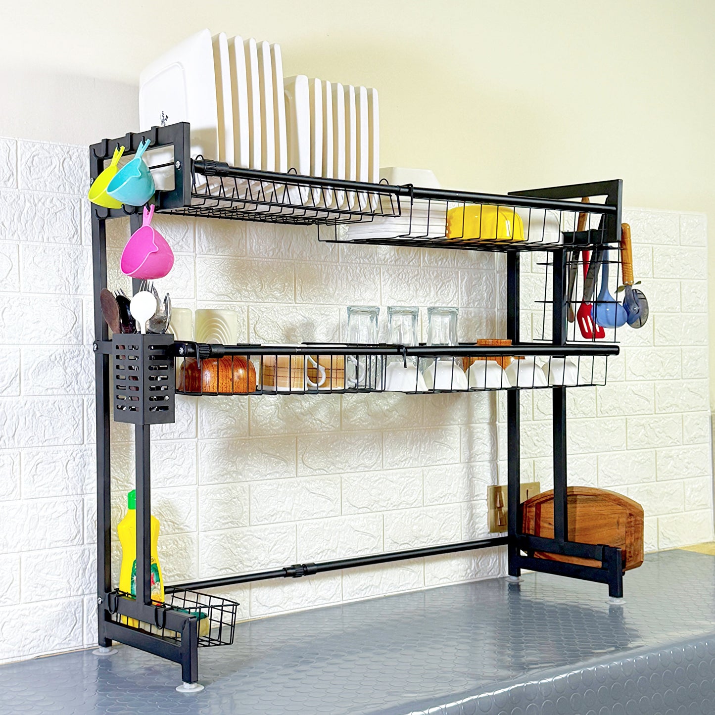 Expandable 2-Tier  OverSink Dish Drying Rack By Matrix - All-In-One Store Pakistan