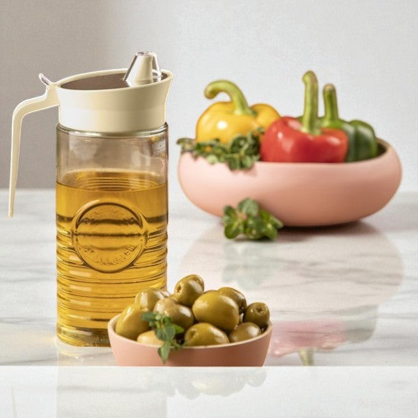 Rustic Design Glass Oil Bottle by Limon - All-In-One Store Pakistan