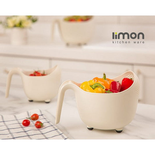 Fruits and Vegetables Wash Bowl with Drainer by Limon - All-In-One Store Pakistan