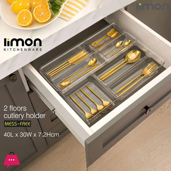 2 Layer Cutlery Holder (67035) by Limon - All-In-One Store Pakistan