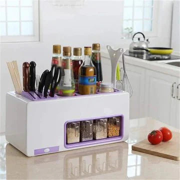 Multifunction Seasoning Rack & Knife Holder - All-In-One Store Pakistan
