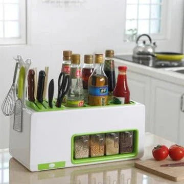 Multifunction Seasoning Rack & Knife Holder - All-In-One Store Pakistan
