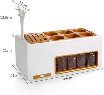Multifunction Seasoning Rack & Knife Holder - All-In-One Store Pakistan
