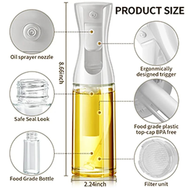 Press-Type Oil Spray Bottle - All-In-One Store Pakistan
