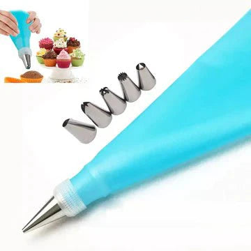 Reusable cake decorating nozzles set with Silicone piping bag - All-In-One Store Pakistan