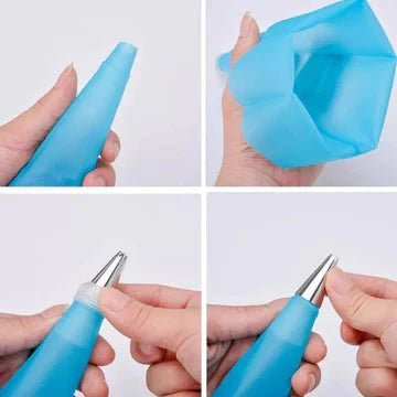 Reusable cake decorating nozzles set with Silicone piping bag - All-In-One Store Pakistan