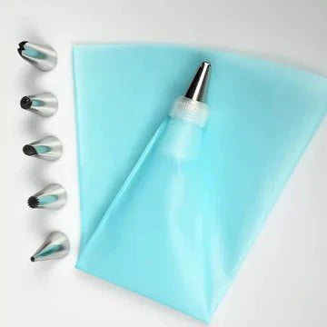 Reusable cake decorating nozzles set with Silicone piping bag - All-In-One Store Pakistan