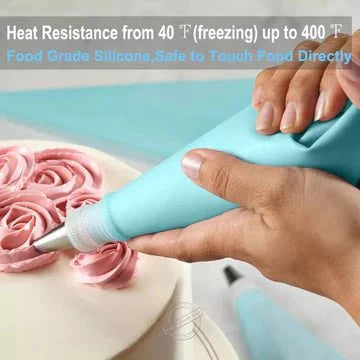 Reusable cake decorating nozzles set with Silicone piping bag - All-In-One Store Pakistan