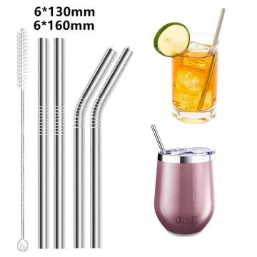 Reusable Steel straw ( set of 4 ) - All-In-One Store Pakistan