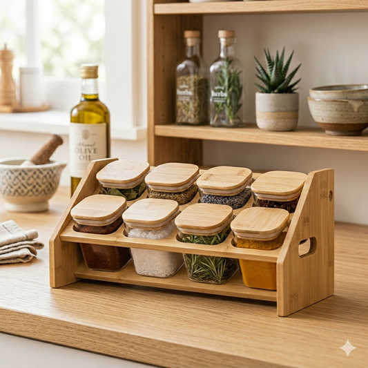 Angled Countertop Organizer for Kitchen Herbs & Seasonings (1139) - All-In-One Store Pakistan
