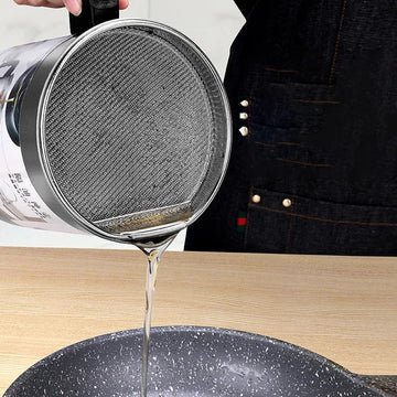 Stainless Steel Oil Filter Pot - All-In-One Store Pakistan