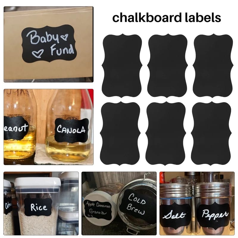 Wavy Shape Chalkboard Sticker With Pen - All-In-One Store Pakistan